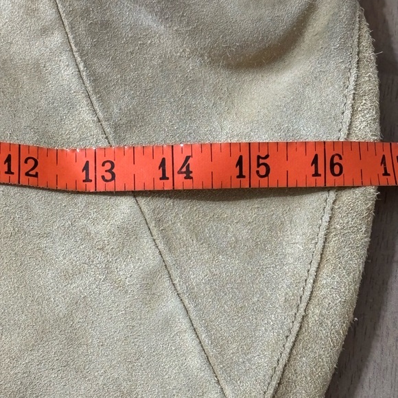 Wilsons Leather Suede Hobo Bag in Tan and Dark Brown - Picture 7 of 10